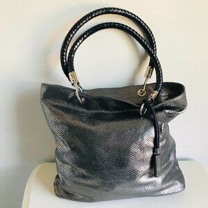 Micheal Kors Skorpios Metallic Snakeskin Bag Tote